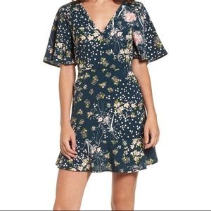 Band of Gypsies Flutter Sleeve Mini Dress